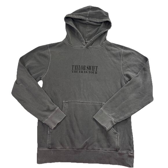 Taylor Swift The Eras Tour Hoodie Size S Gray Distressed Concert Music Casual - Picture 1 of 14